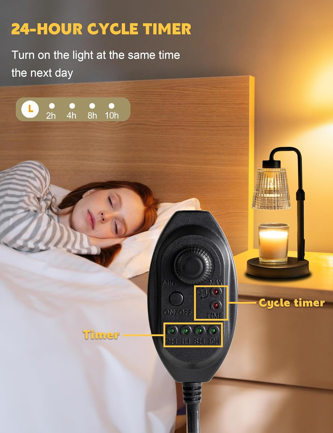 Candle Warmer Lamp with Timer Dimmable - Image 5