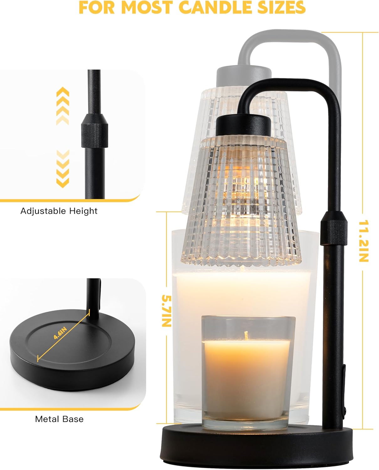 Candle Warmer Lamp with Timer Dimmable - Image 3
